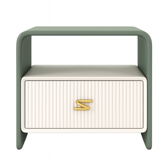 Olive Ripple Night Stand